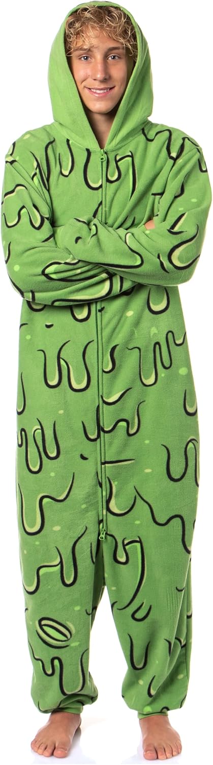 Mad Engine Stay Puft Marshmallow Man Costume Adult Ghostbusters Hooded Union Suit Pajama For Men Women