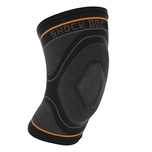 Manga de compresión de rodilla manga de apoyo de rodilla Shock Doctor's Alivia el dolor de artritis, tendinitis y lesiones de alineación de rótula