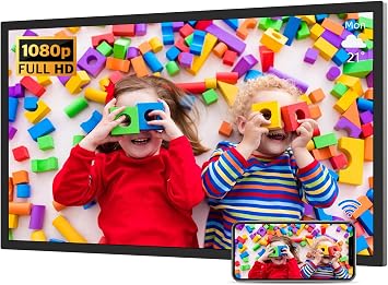 32-inch Digital Photo Frame Large-Picture-Frame - FHD IPS, Dual-WiFi, Remote Control, Smarthphone Sync Screen, Load Photo from Phone via APP Email, Free Cloud,Wall Mounted for Photo Gallery Home Decor