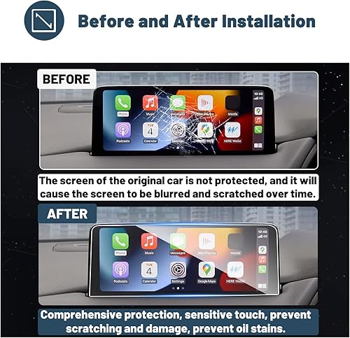 Miniatura 7 de Ruiya Protector de pantalla para Mazda CX5 CX-5 Pantalla táctil de 10.25 pulgadas Mazda CX5 2021-2024 Accesorios Vidrio templado antirreflejos y