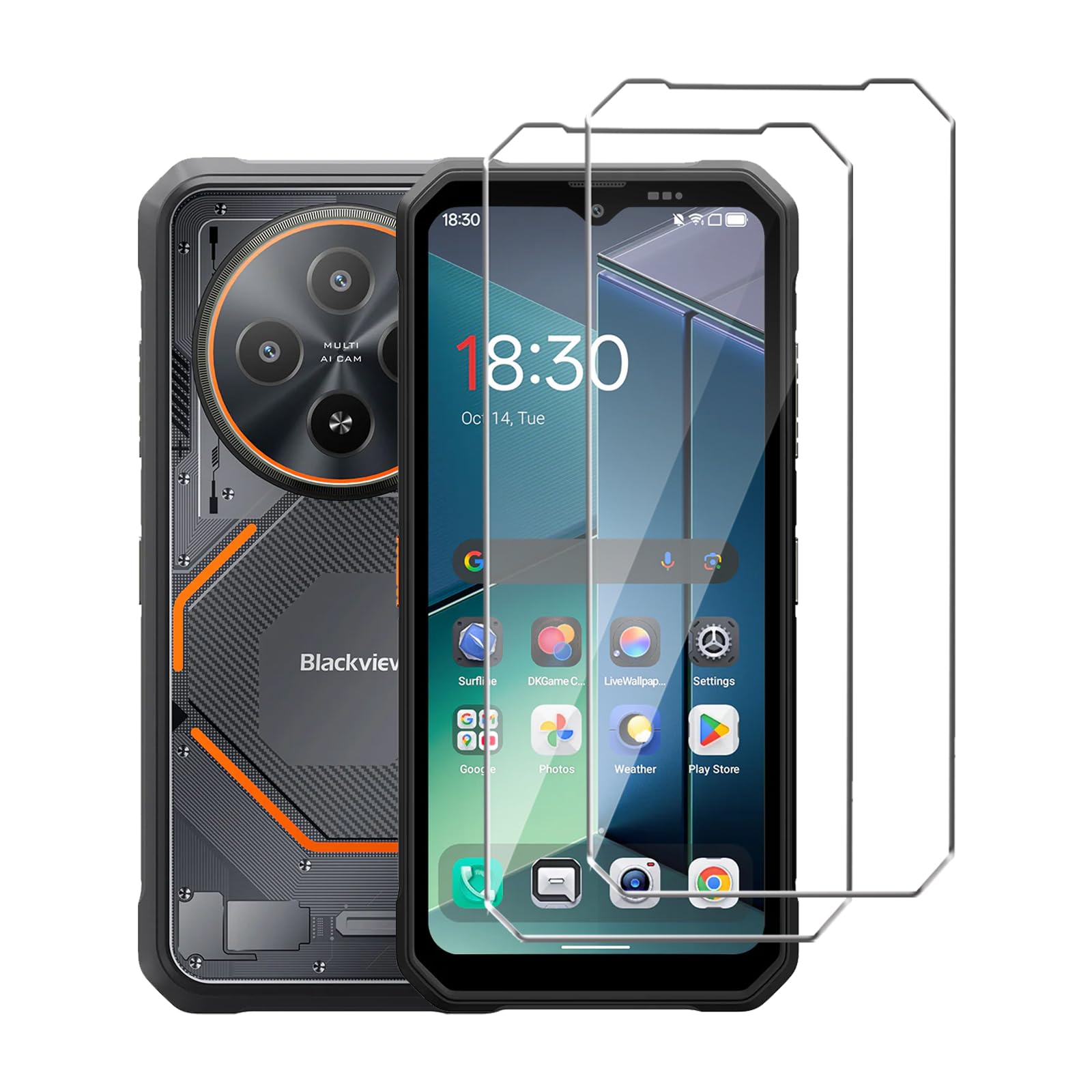 LYZXMY 2 Stück Gehärtetem Glas Schutzfolie für Oukitel C62/O