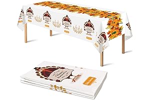 3 Pack Thanksgiving Disposable Tablecloths - Your Thanksgiving Table Decorations Solution