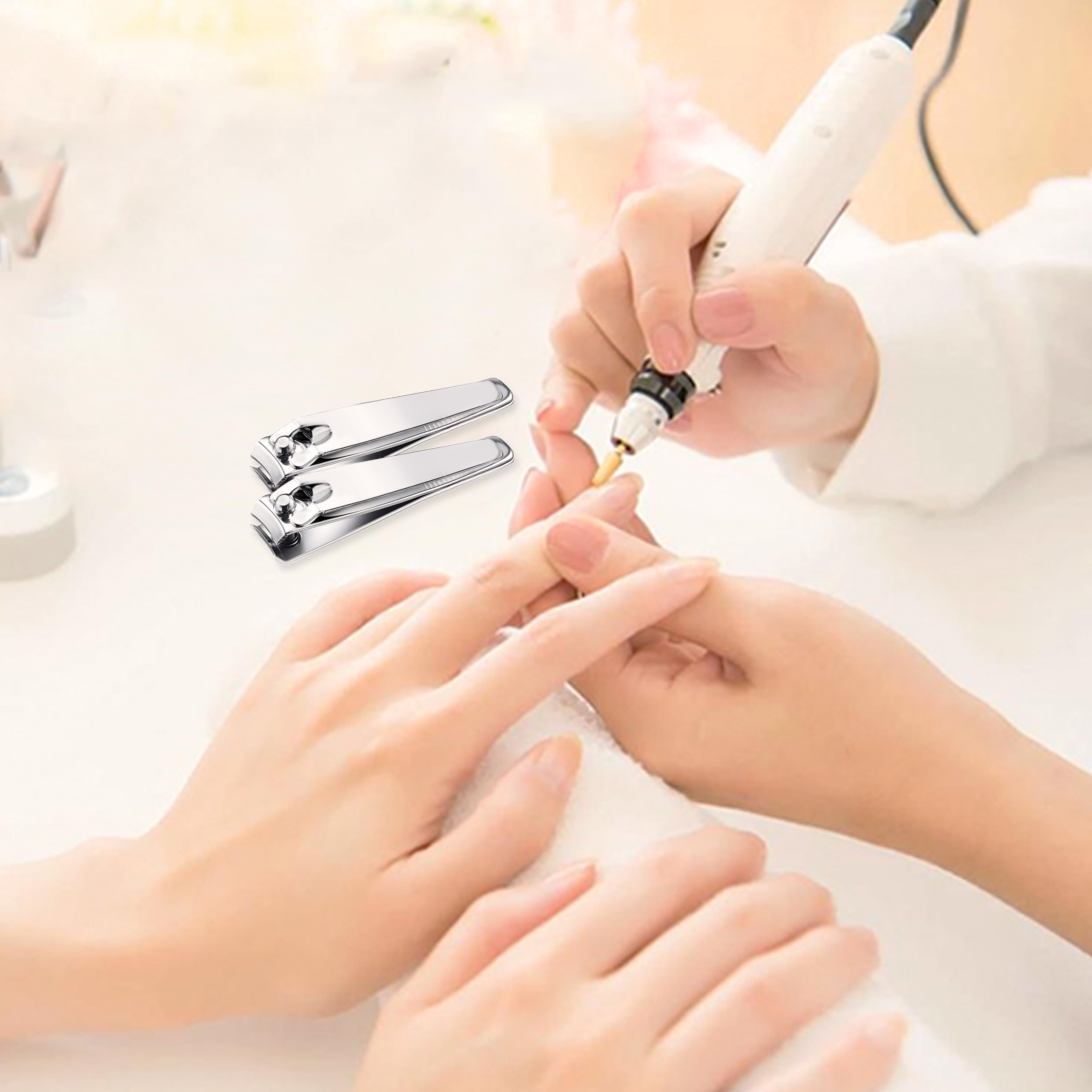 Paquete de 20 cortaúñas rectos a granel, cortaúñas de punta afilada, cortaúñas de uñas y pies a granel, suministros de uñas, herramientas de manicura para mujeres, hombres, adultos, cuidado sin hogar