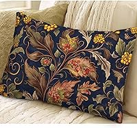 Vista 3 de EKOBLA Funda de almohada decorativa con patrón floral de Paisley Flores abstractas con planta intrincada, ramitas y hojas Funda de cojín cuadrada