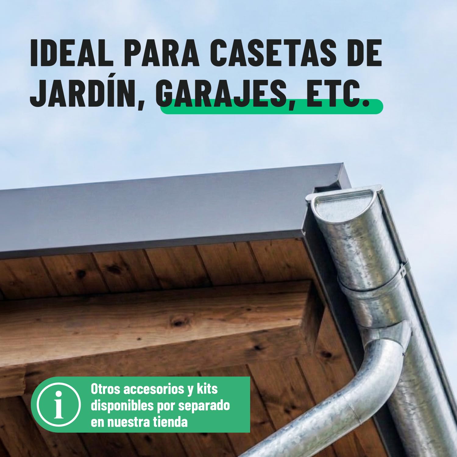 greate tapa final de canalón galvanizada con junta goma para canalones 280
