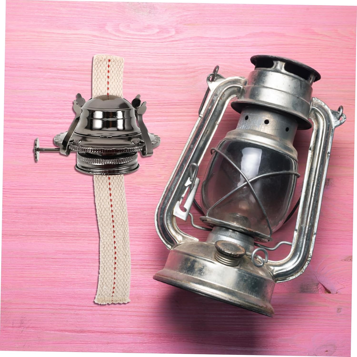 2pcs Oil Lamp Replacement Wick and Burner Accessories for Retro Kerosene Lamps Versatile Parts for Home and Outdoor Use Design for Creating Atmosphere