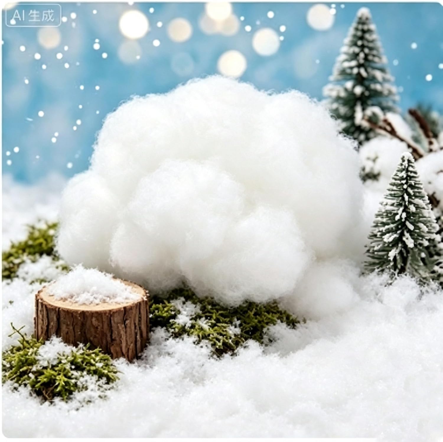 Christmas Fake Snow Cotton,Artificial Snow Stuffing White Fluff Decor