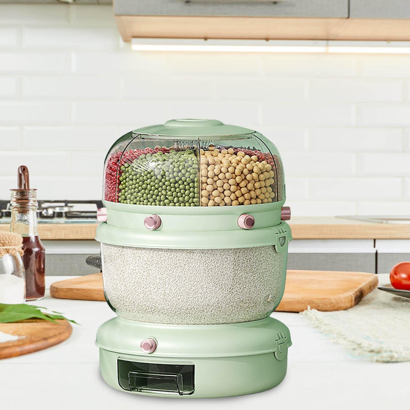 ライスディスペンサー Amazon｜米びつキッチンコンテナ - ラージ ライス ディスペンサー 防湿