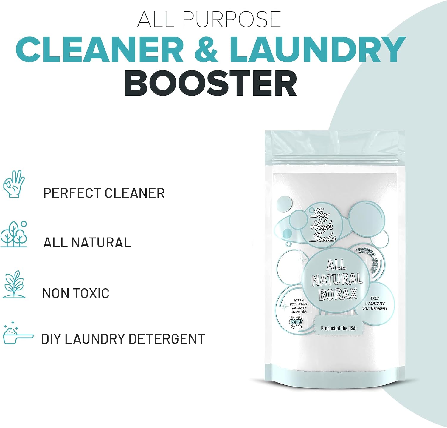 All-Natural Borax Powder, 2 lb, Laundry Booster, Made in USA (Pack of 2) image 2