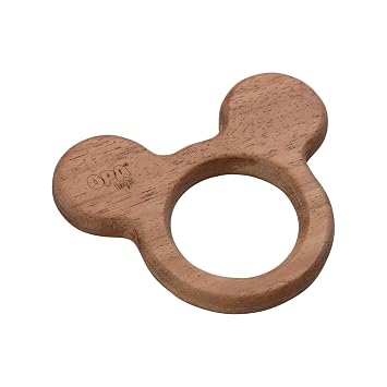 OpaToys Natural Wooden Neem Teether Mickey Mouse for 0 to 24 Months Babies (1 Pieces)