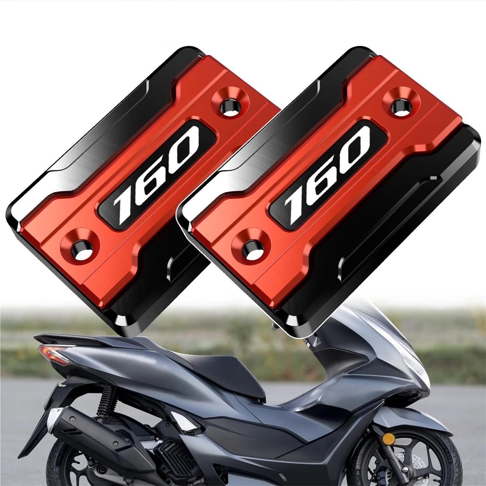 Coperchio del serbatoio Moto CNC Frizione Anteriore Serbatoio Liquido Freni Tappi Di Copertura Per Honda PCX160 PCX 160 2018 2019 2020 2021 2022 2023 2024(Jaune)