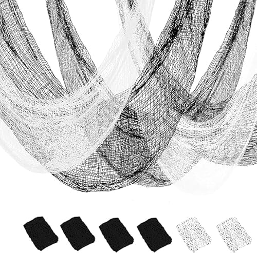 Halloween Decorations Outdoor Indoor Creepy Cloth 4 Pcs Black 2