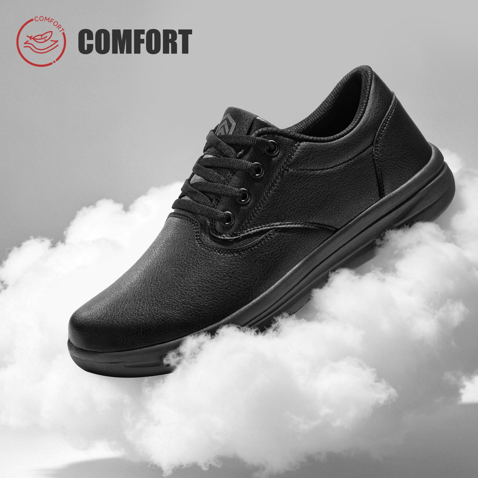 LARNMERN Zapatos de trabajo antideslizantes para hombre, impermeables, para