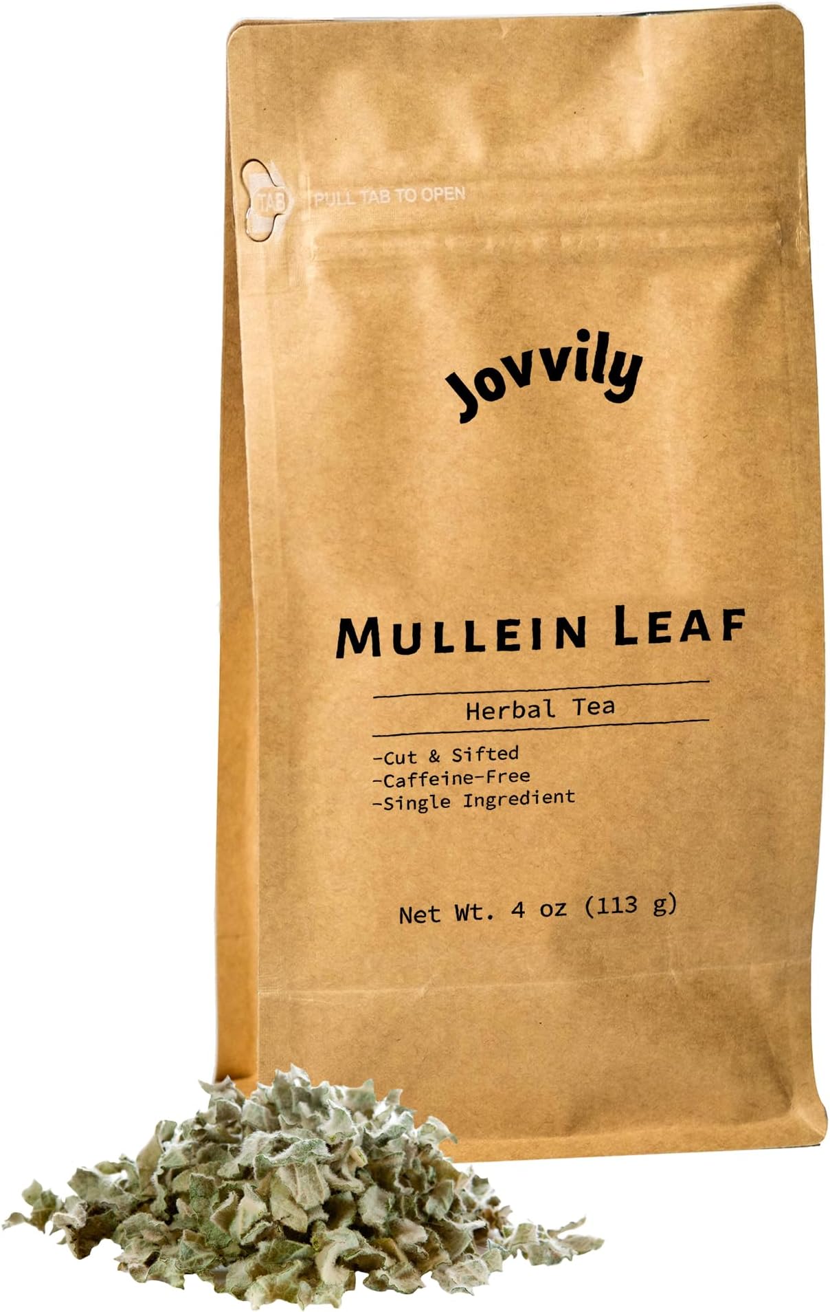 Jovvily Mullein Leaf - 4 oz - Cut & Sifted - Herbal Tea - Caffeine Free
