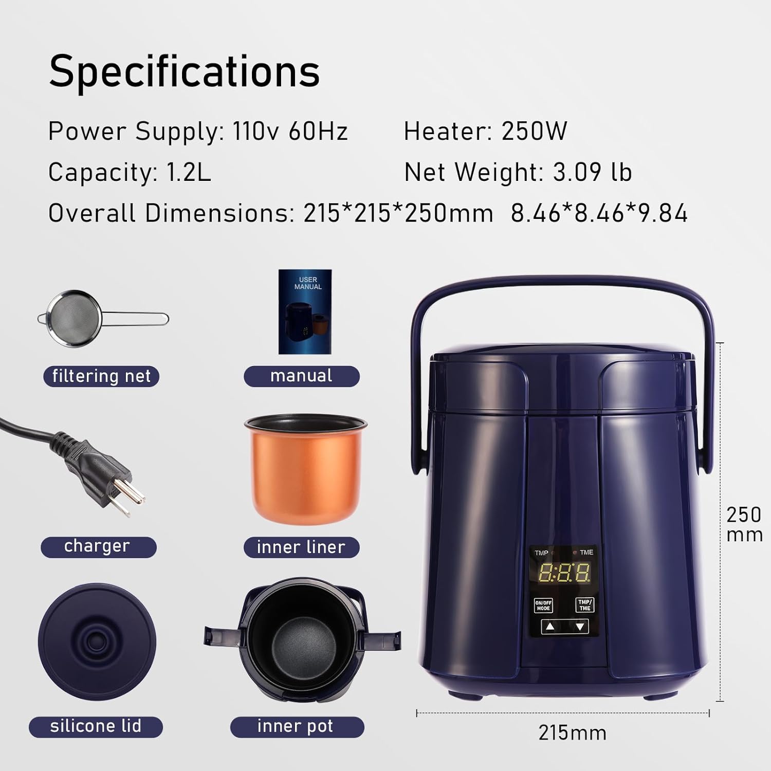 Smart Herbal Decarboxylation & Infusion Machine | 3 Preset Modes, Precise Temperature Control | Odor-Sealing Lid | Perfect for Butter, Oils & DIY Herbal Recipes Maker