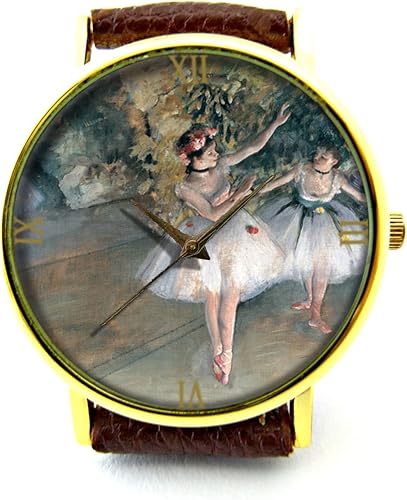 Miniatura 2 de Degas Bailarinas Reloj de cuero, Reloj de Bailarina, Reloj Unisex, Joyería de Ballet, Regalo para estudiantes de Danza P303