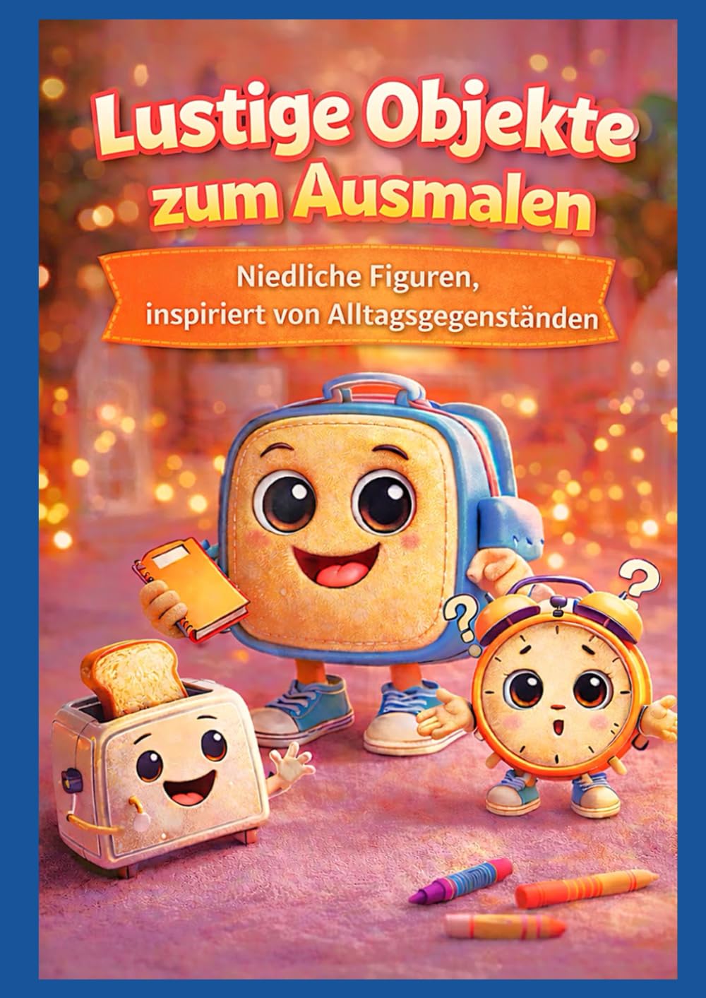 Niedliche Figuren, inspiriert von Alltagsgegenständen: 50 lustige Motive – Jede zweite Seite leer für dekoratives Einrahmen –