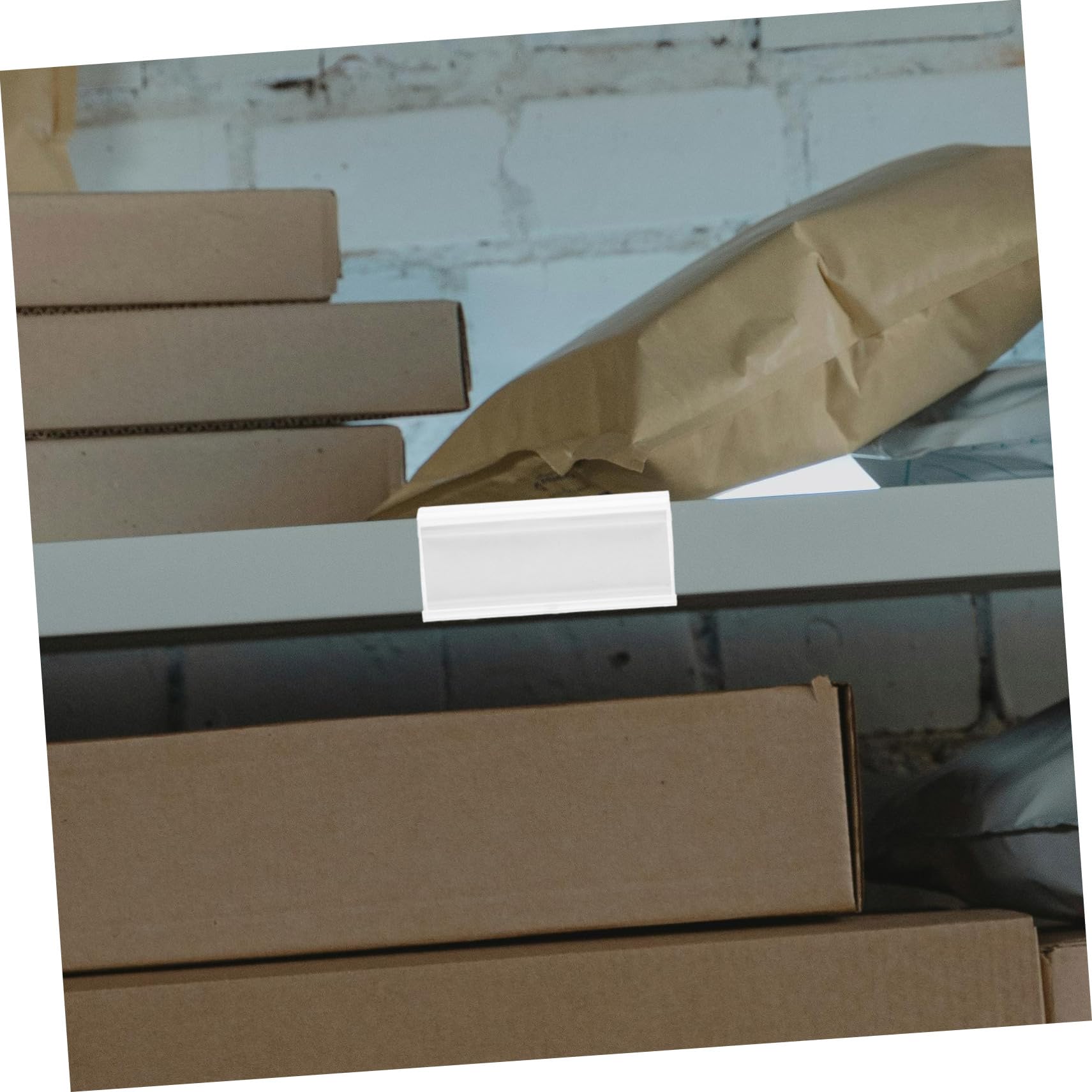 HOMSFOU 100 pezzi Portaprezzi con Clip Supporto Cartellini Resistente per Scaffali Negozi Etichette Riutilizzabile Facile Installare