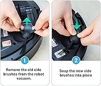 Vista 6 de KAFTKO Cepillo lateral para aspiradora, parte de repuesto para cepillo lateral de rotación de borde. Compatible con Thamtu G11/G12/G10 / G10S