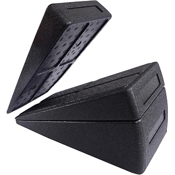 CampTeck U7259 3-Piece Multi-Angle Foam Calf Stretcher Wedge Fitness Slant Board Squat Wedge Mobilisation Wedge Knee Wedges - Black