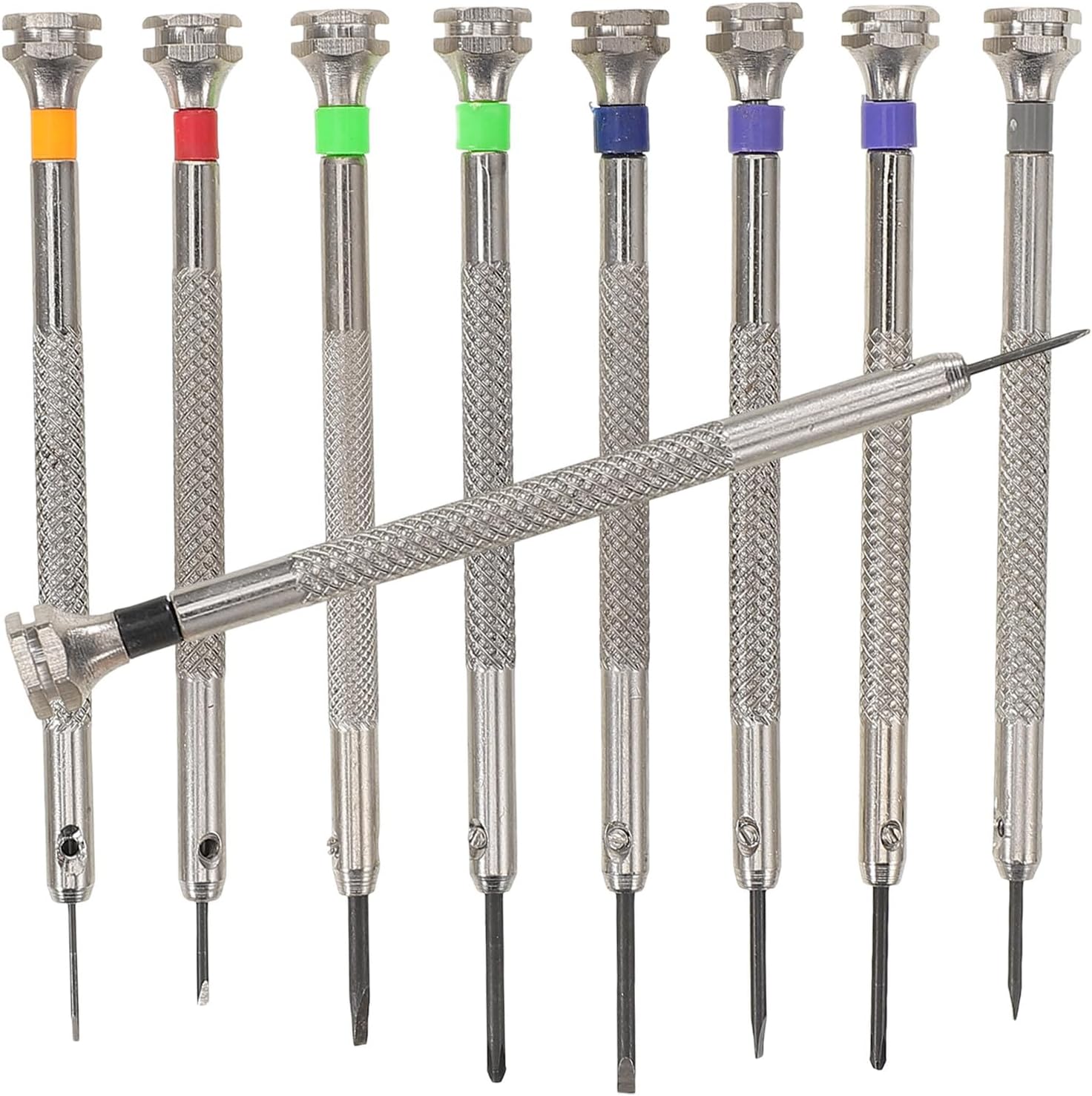 CALLARON Watchmaker Screwdriver Set Precision Small Metal Screwdrivers for Watch Repair Clock Hand Fitting Tools with Steel Base Kit for Professional Use