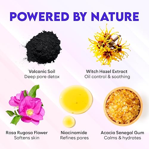 Miniatura 4 de Tiras de poros de nariz, removedor de puntos negros con hamamelis para limpieza profunda, limpiador de poros y removedor de puntos blancos, cuidado