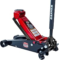 Blackhawk B6350 3.5 Ton Fast Lift Service Jack - Heavy Duty Steel Floor Jack with Swivel Saddle & Safety Valve