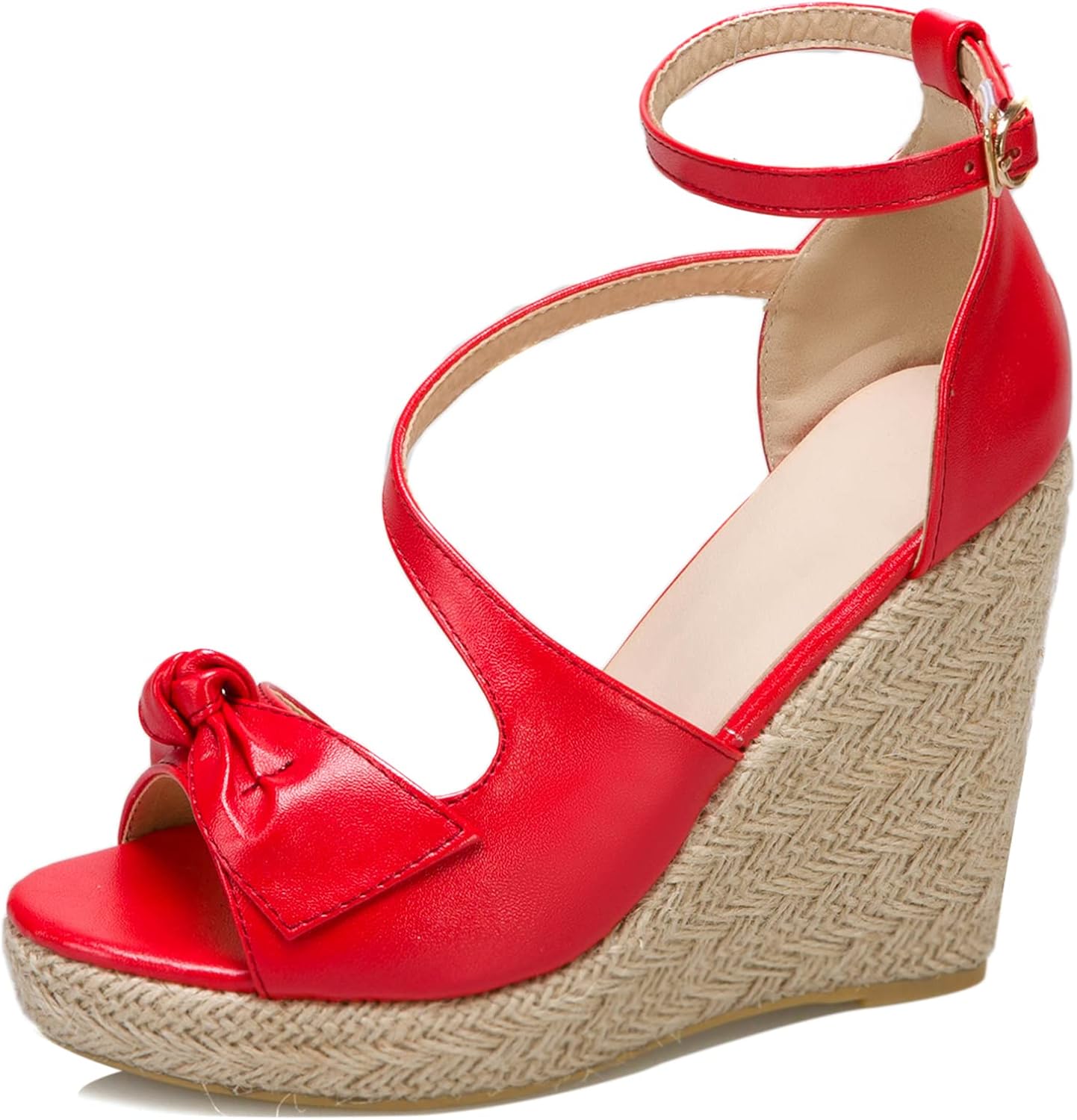 Yrace - Espadrille Chic Compensée Femme Camel - Chaussures