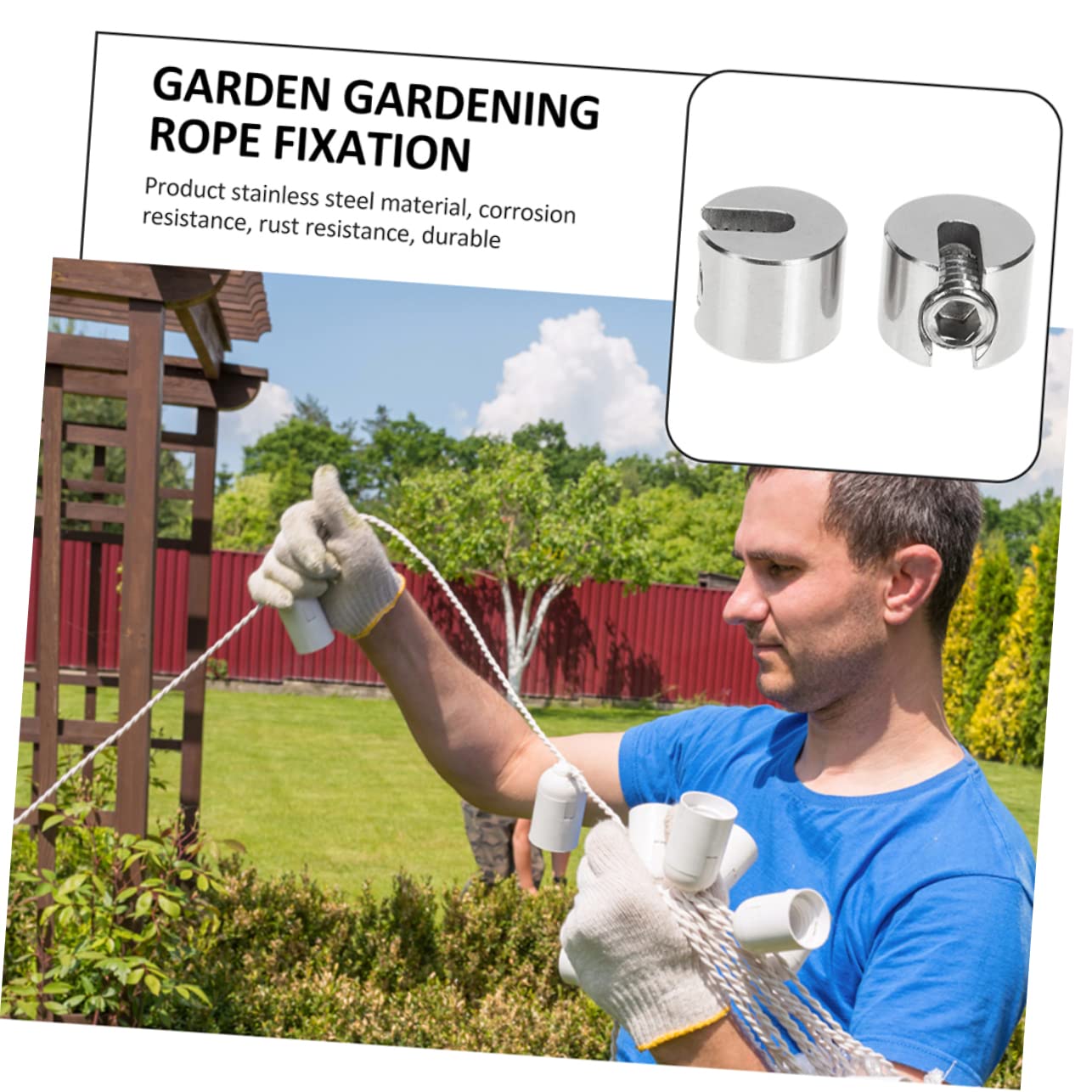 Cabilock Stainless Steel Chuck Cable Clamp Rope Clamp M4x2 Fastener Wire Rope Cable Clip Wire Crimp