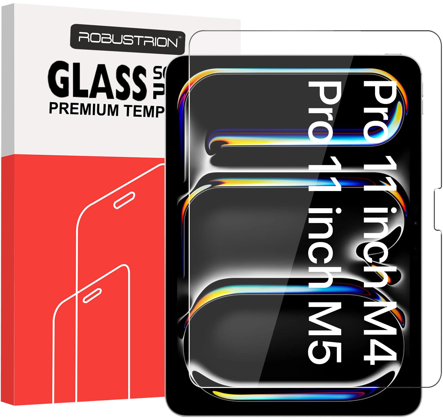 robustrion tempered glass for ipad pro 11 inch (m4 2024) screen protector guard for ipad pro 11 inch - pack of 1
