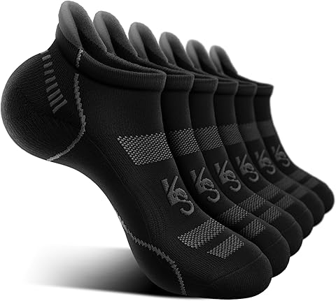 KEMISANT Calcetines Correr Hombre, Calcetines Tobilleros Atléticos para Hombre,Suela Acolchada Completa,Soporte para el Arco