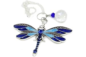 Blue Dragonfly Rear View Mirror Charm: Accessorize Your Vehicle with Allure