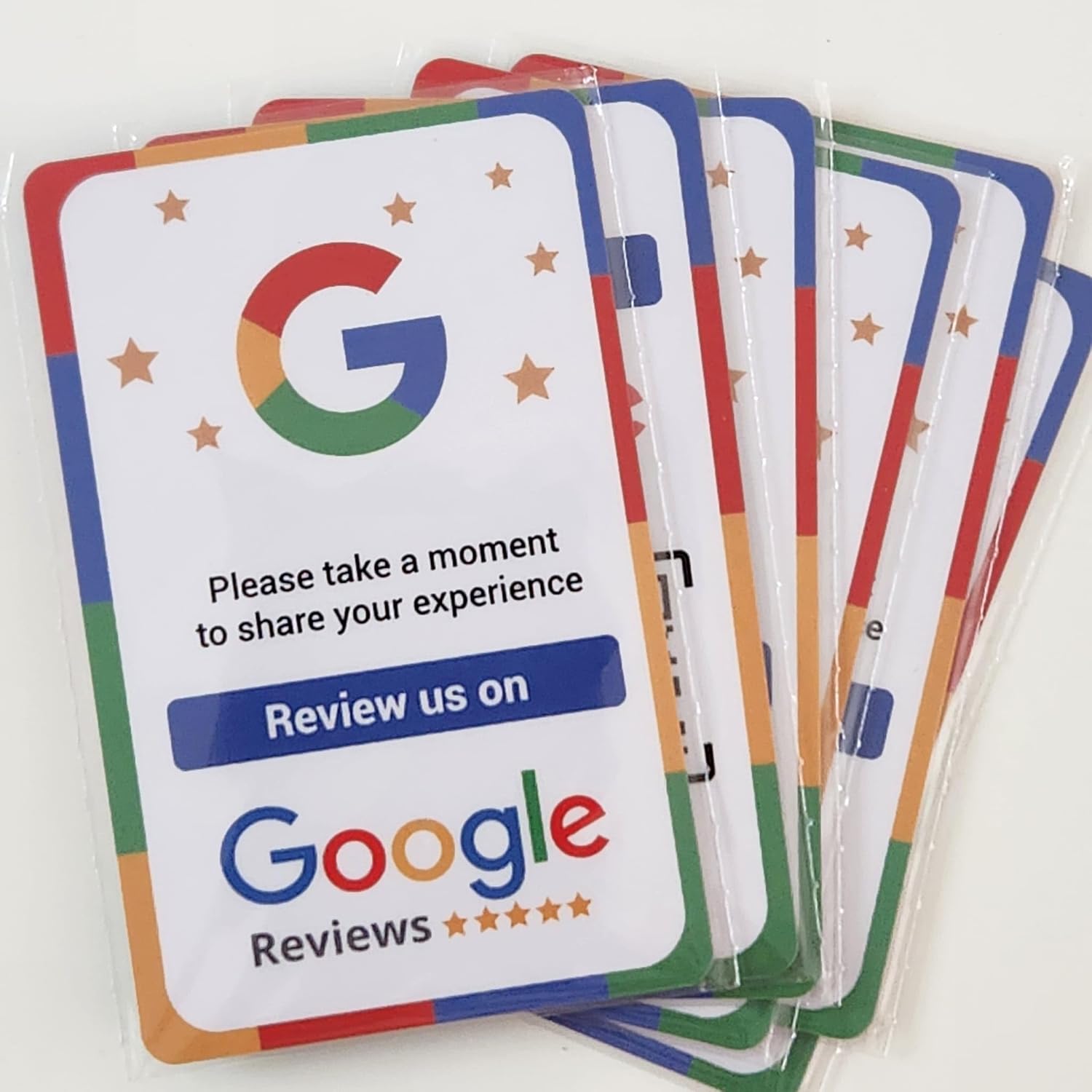 NFC Tap Google Review Card - Boost Customer Feedback with Tap & Scan QR - No App, No Subscription - Works on iPhone & Android (6 Pack)