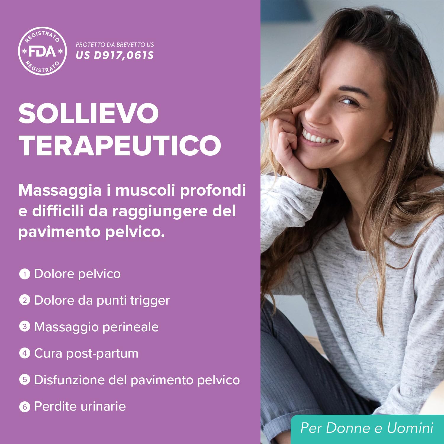Intimate Rose - Bacchetta pelvica Cono per la ginnastica pelvica con vibrazione per alleviare i dolori muscolari pelvici per trigger point e punti tendenti per muscoli del pavimento pelvico