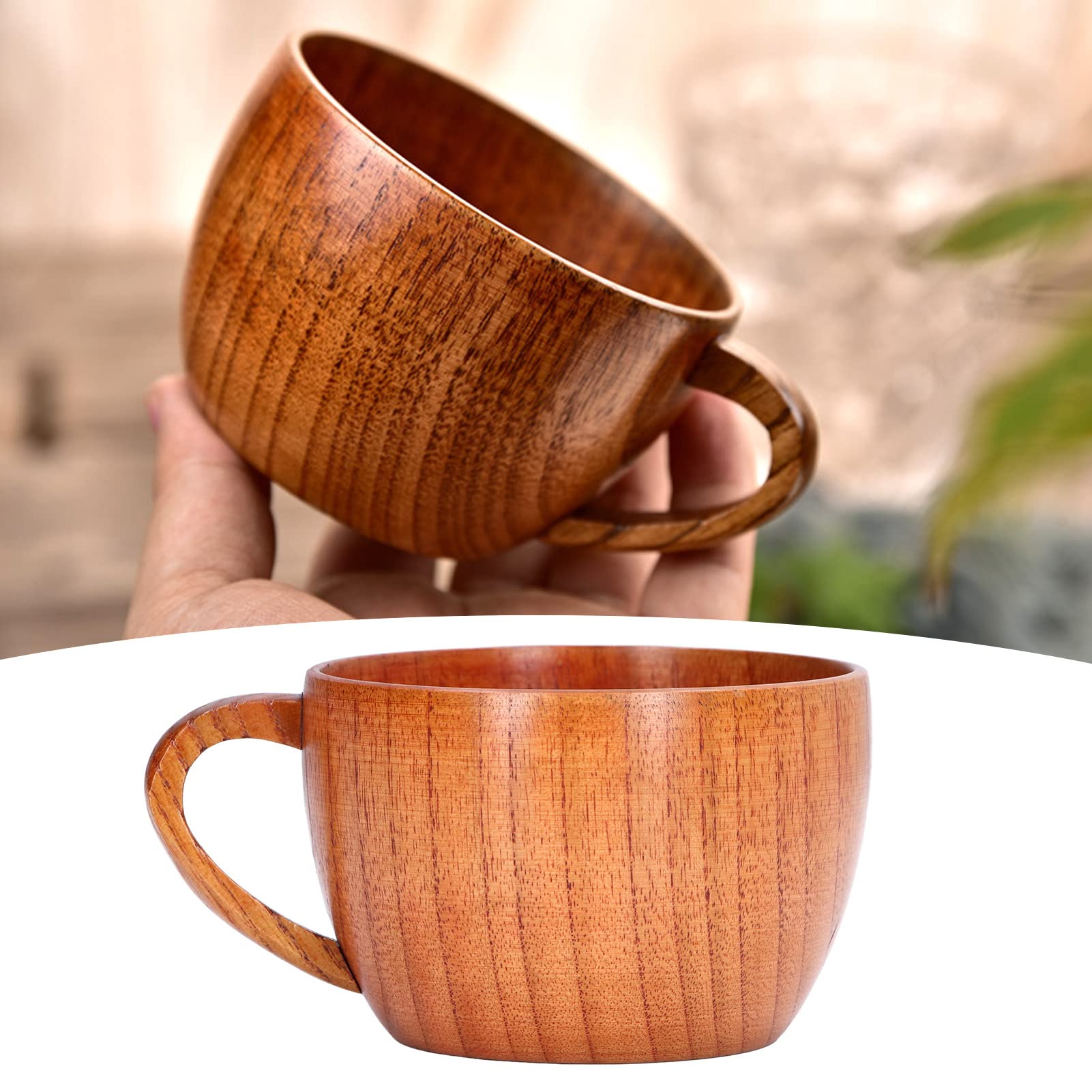 Naturale di Legno Di Legno Tazza di Caffè Tè Succo... - Grandado