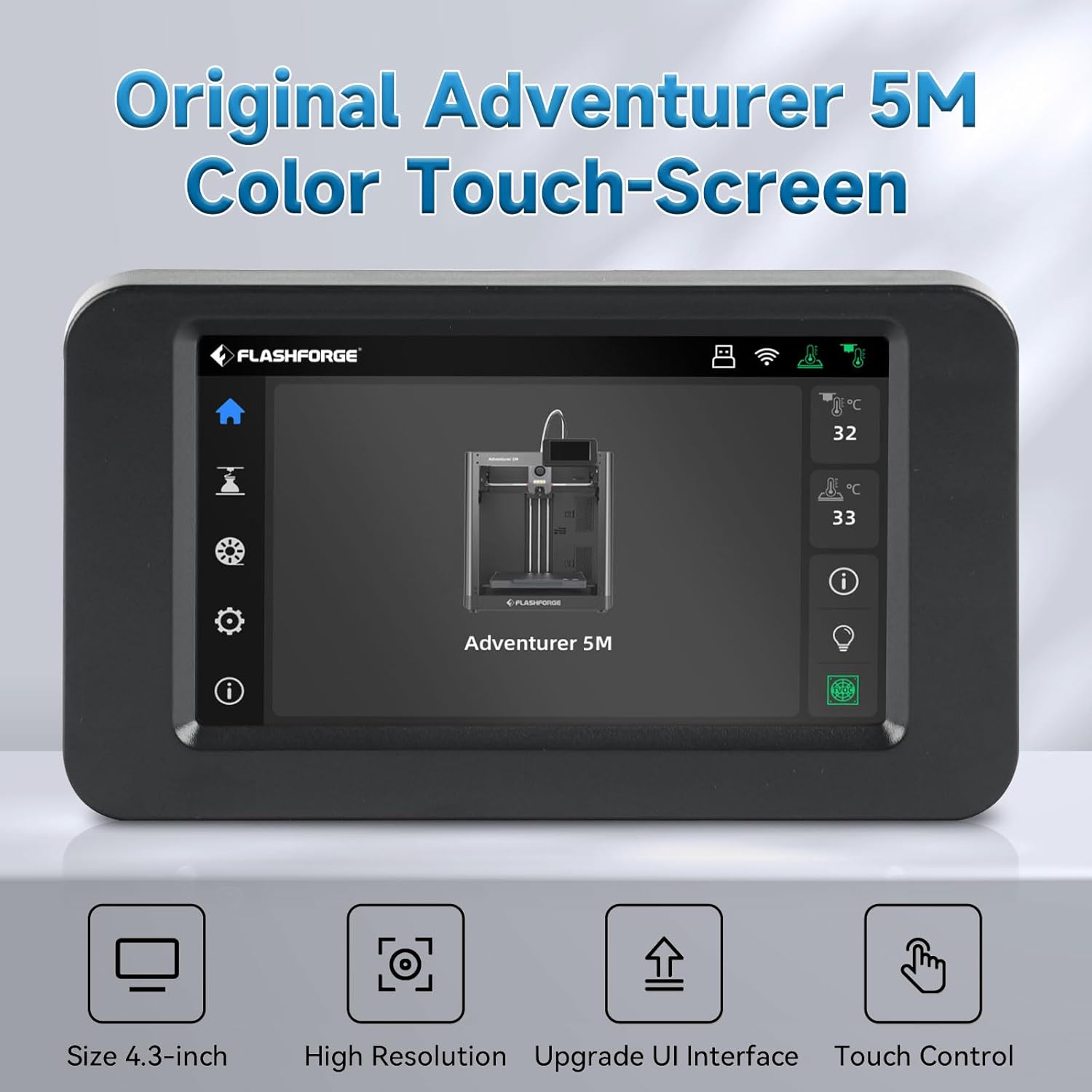 AD5M Screen with Filament Feeding Assembly