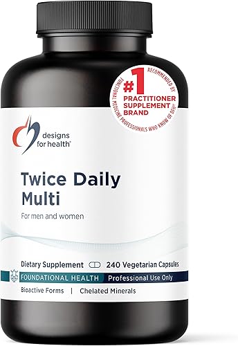 Miniatura 13 de Designs for Health Multivitamínico metilado para mujeres y hombres – Suplemento multimineral dos veces al día y multivitamínico sin hierro + B12