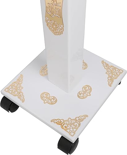 Miniatura 7 de Soporte para libro de oración, regalo de Ramadán, Rihal Rehal, regalo tallado de madera (ajustable blanco)