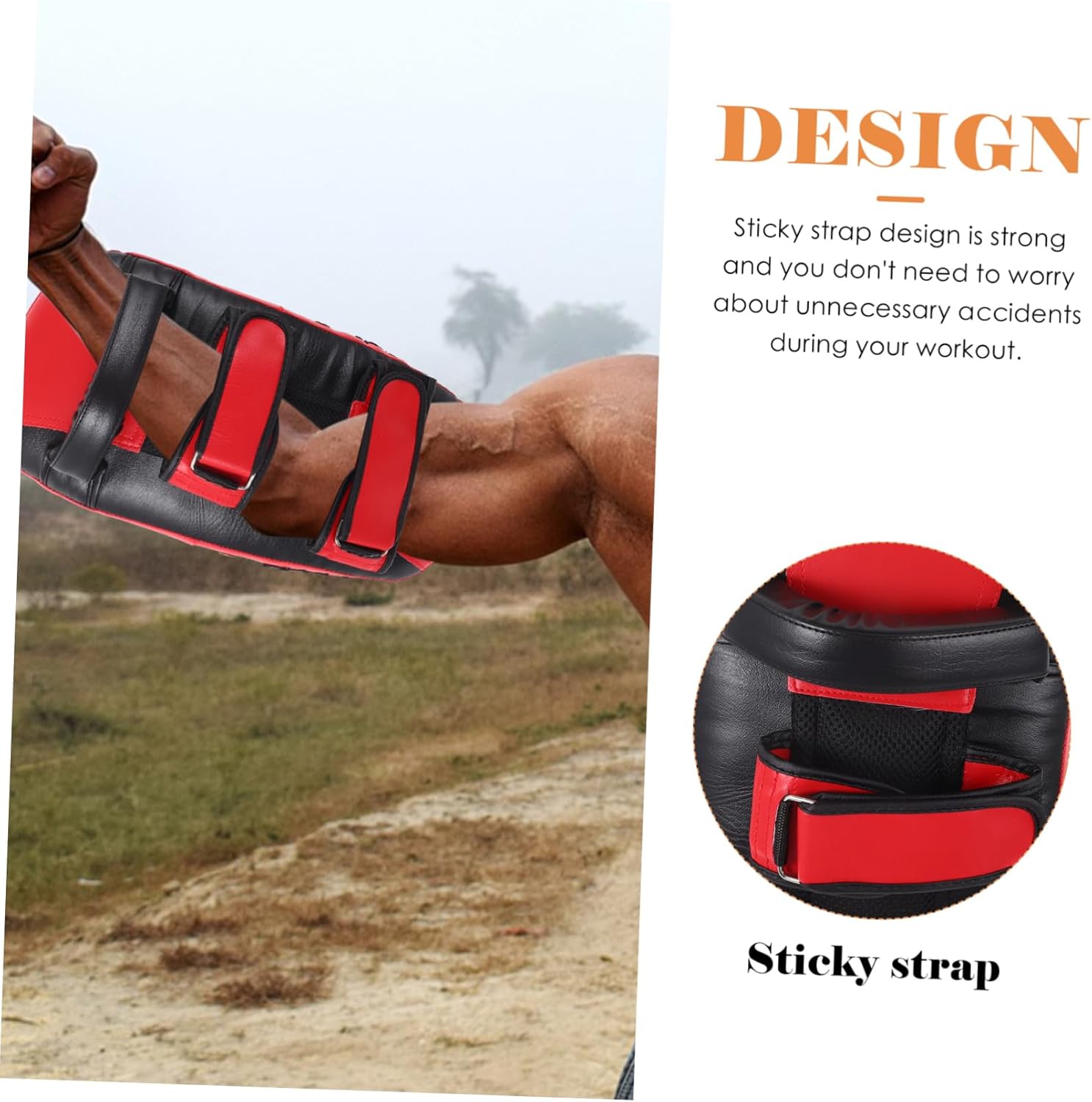 KOMBIUDA Kickboxing Kick Pad Curved Thicken Martial Arts Shield for Karate Taekwondo Sparring Training Pu Ventilated Design Absorption