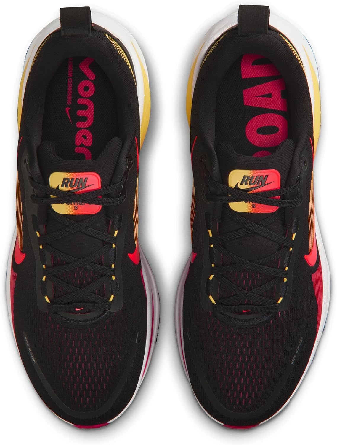 Nike Vomero 18 Men's Road Running Shoes (Black/Light Crimson/Topaz Gold/Bright Crimson)