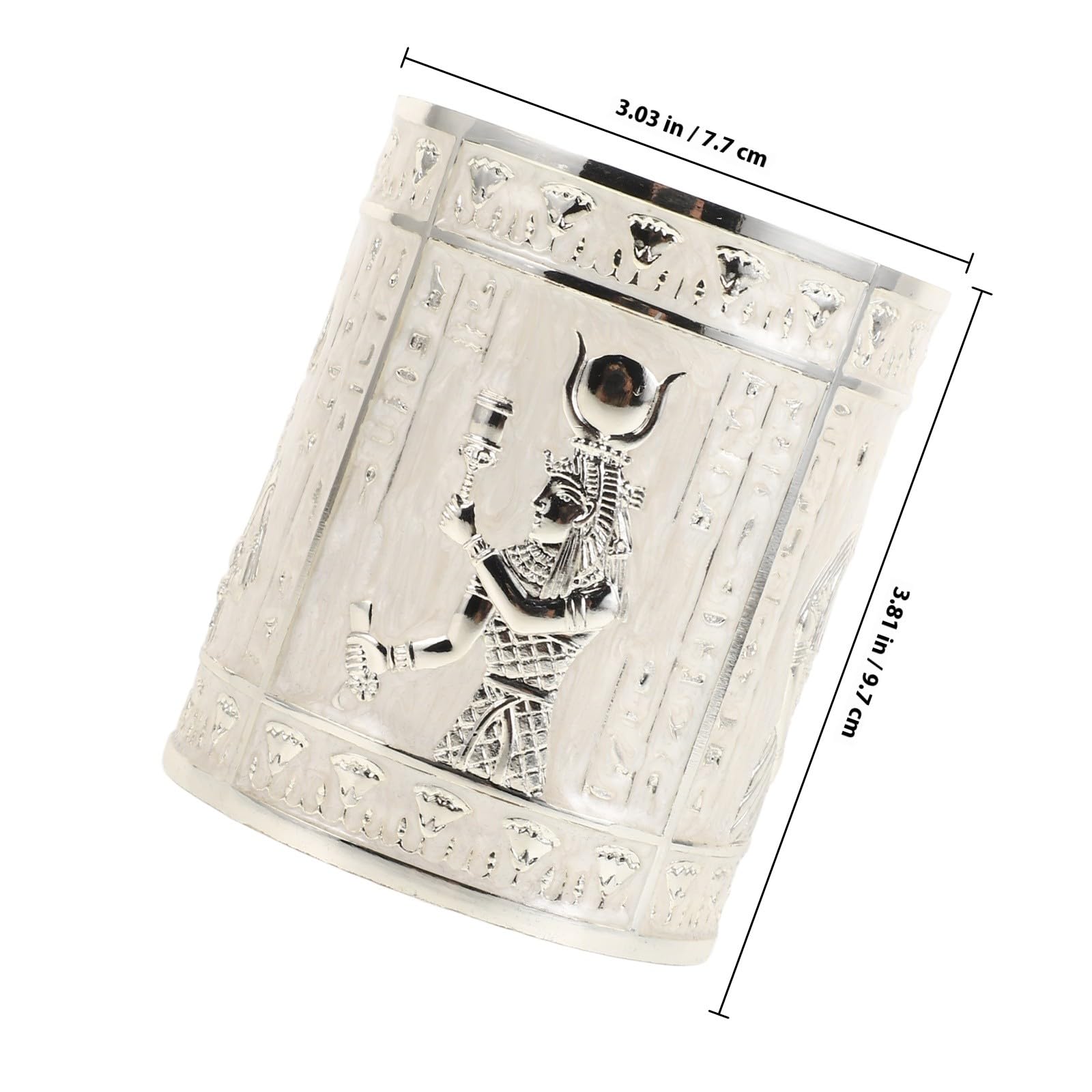 Portalápices de Escritorio Vintage Diseño Egipcio, Contenedor Multiusos para Bolígrafos y Pinceles, Metal Resistente, Capacidad Grande, Accesorio Color Aleatorio Varios estilos