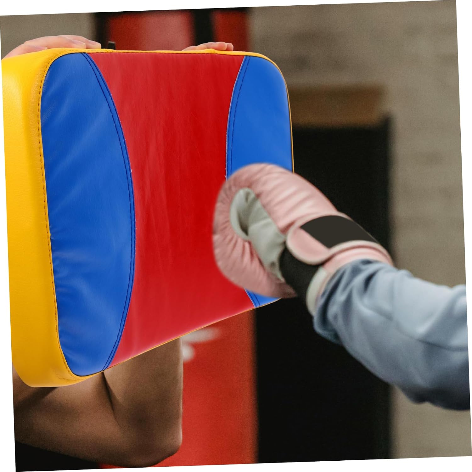 POPETPOP Taekwondo Kick Pad Small Lightweight Martial Arts Sparring Training Kicking Shield with Reinforced Handles for Kickboxing Karate Practice