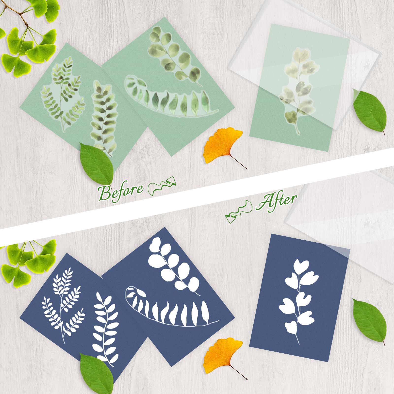 Set di 36 carta cianotipo A6, carta da stampa solare con piastra acrilica cianotipa, kit Sunprint ad alta sensibilità, kit cianotipo per bambini e adulti fai da te