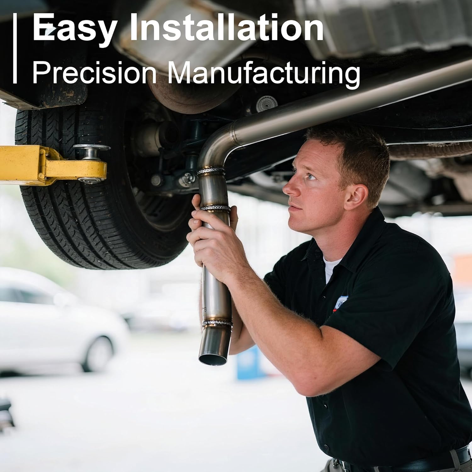 4 Inch Exhaust Straight Pipe Stainless Steel T304 Tube Pipe 47.24 Inch Long, 4" OD x 47.24" Length DIY Custom Mandrel Straight Exhaust Tubing, Automotive Universal Fit-2 Pack