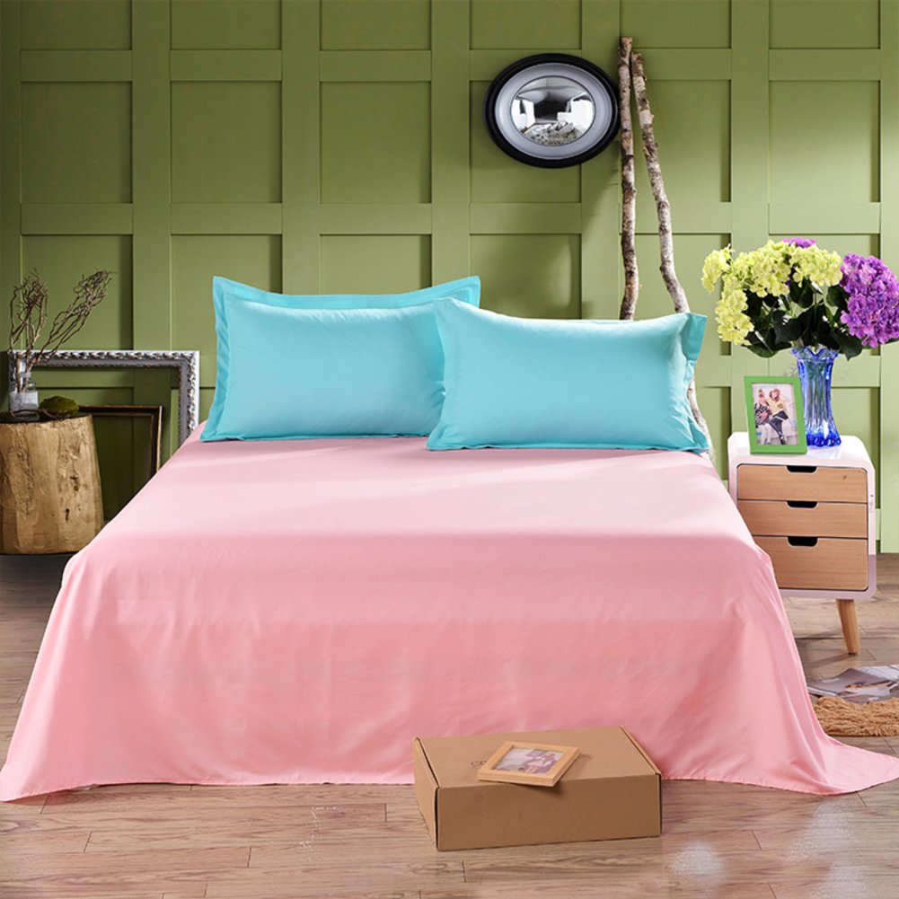 Drap plat uni 230x230cm pour lit simple ou double en couleur unie
