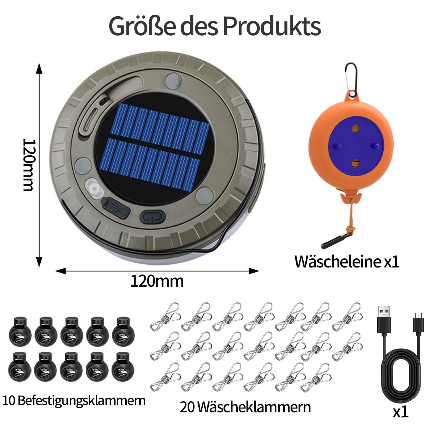 Luci LED A Batteria Da 10 Metri, Decorative E Dimmerabili - Per Campeggio, Feste, Giardino, Ricaricabile USB-C