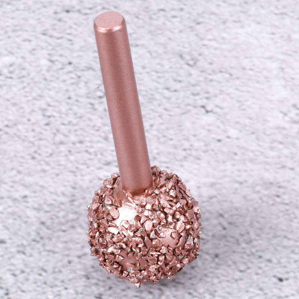 Tungsten Steel Pneumatic Grinding Head Round Polished Ball Professional Vehicle Repair Tool for pneumatic grinding (8005-01 grinding head coarse sand 6 * 22 tungsten)