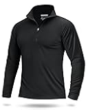 Men's UPF 50+ Sun Shirts 1/4 Zip Long Sleeve SPF UV Protection Lightweight Quick Dry Quarter Zip Golf Shirts