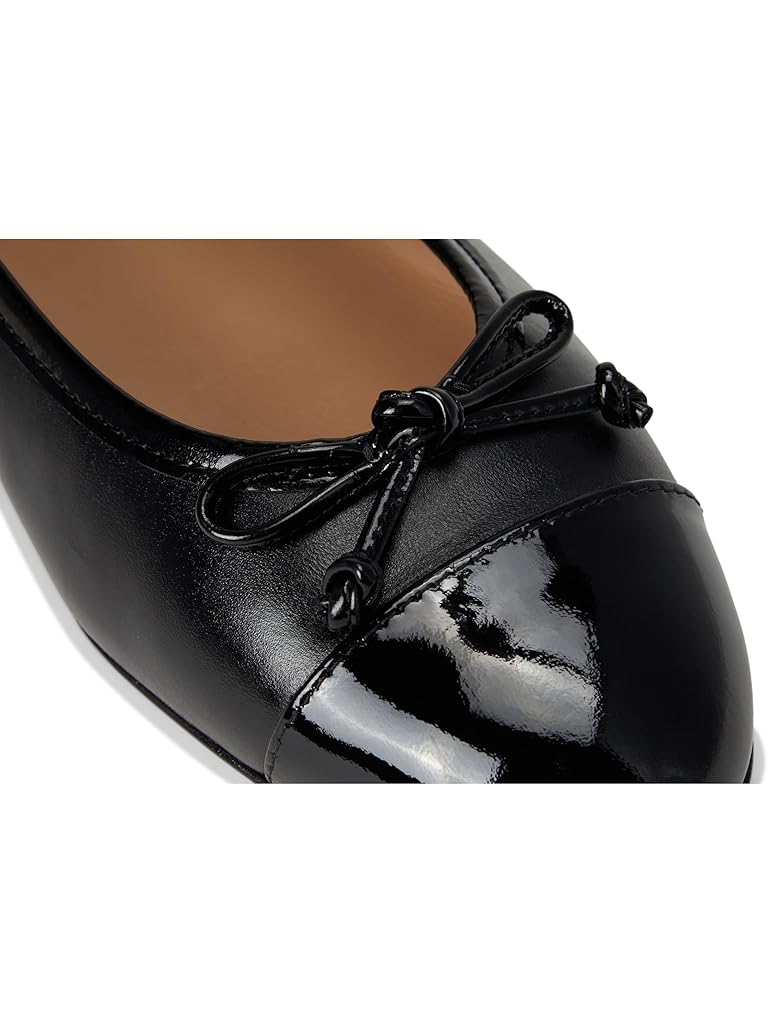 Black LK Bennett Kara Toe Cap Ballerina Flats