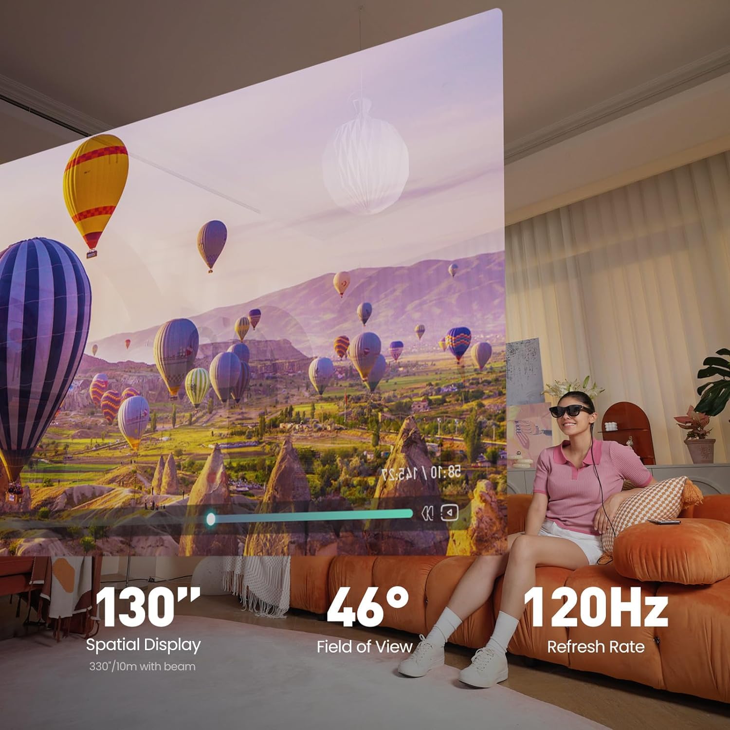 XREAL Air AR Okulary, okulary Smart Glasses z 201" mikro-OLED Virtual Theatr, okulary rozszerzonej rzeczywistości, do oglądania, przesyłania strumieniowego i grania na PC/Android/iOS